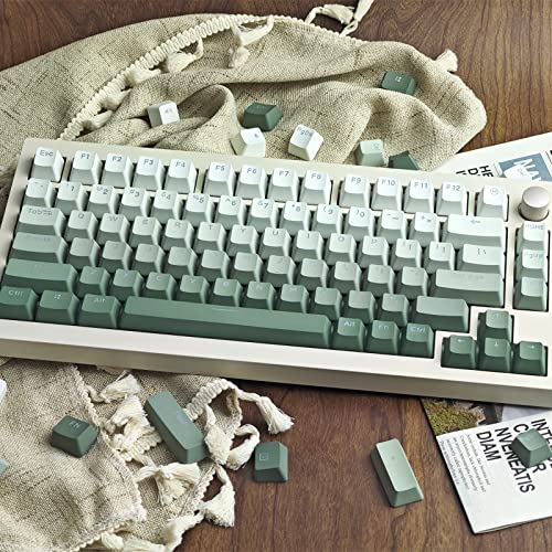 Electronikz JOLINTAL 123 Keys Seaweed Green Keycaps, PBT Double Shot