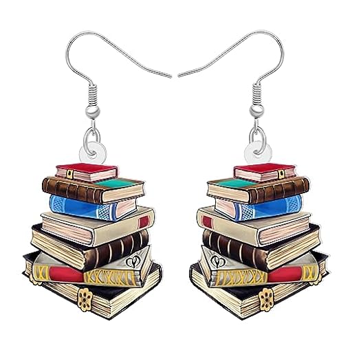 BAMAY Novedad Libros Pendientes Colgante Acrílico Vuelta a la Escuela Decoraciones Joyería Creativo Profesores Regalos para Mujeres Niñas Estudiante Charms (Multi) | Ya disponible en tu tienda friki favorita! En mundofriki.es!