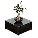 Produktbild XINRO® (1er Polyrattan Lounge Tisch - Gartenmöbel Hocker Rattan - durch andere Polyrattan Lounge Gartenmöbel Elemente erweiterbar - In/Outdoor - handgeflochten - schwarz