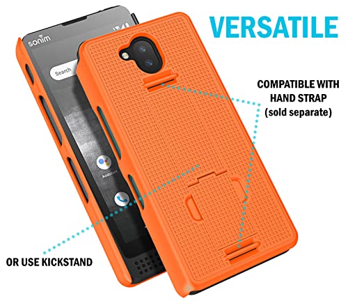 Nakedcellphone Kickstand Cover for Sonim XP10 Phone Case - Bright Orange - image 4