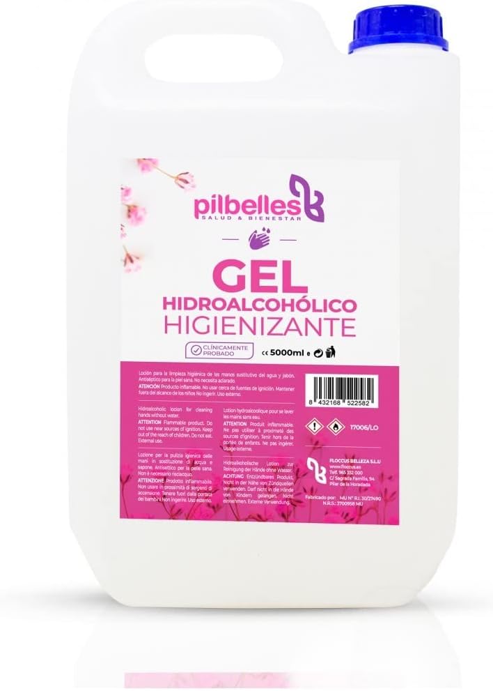 Gel Hidroalcohólico 5 litros | Loción Desinfectante de Manos Garrafa de 5 Litros