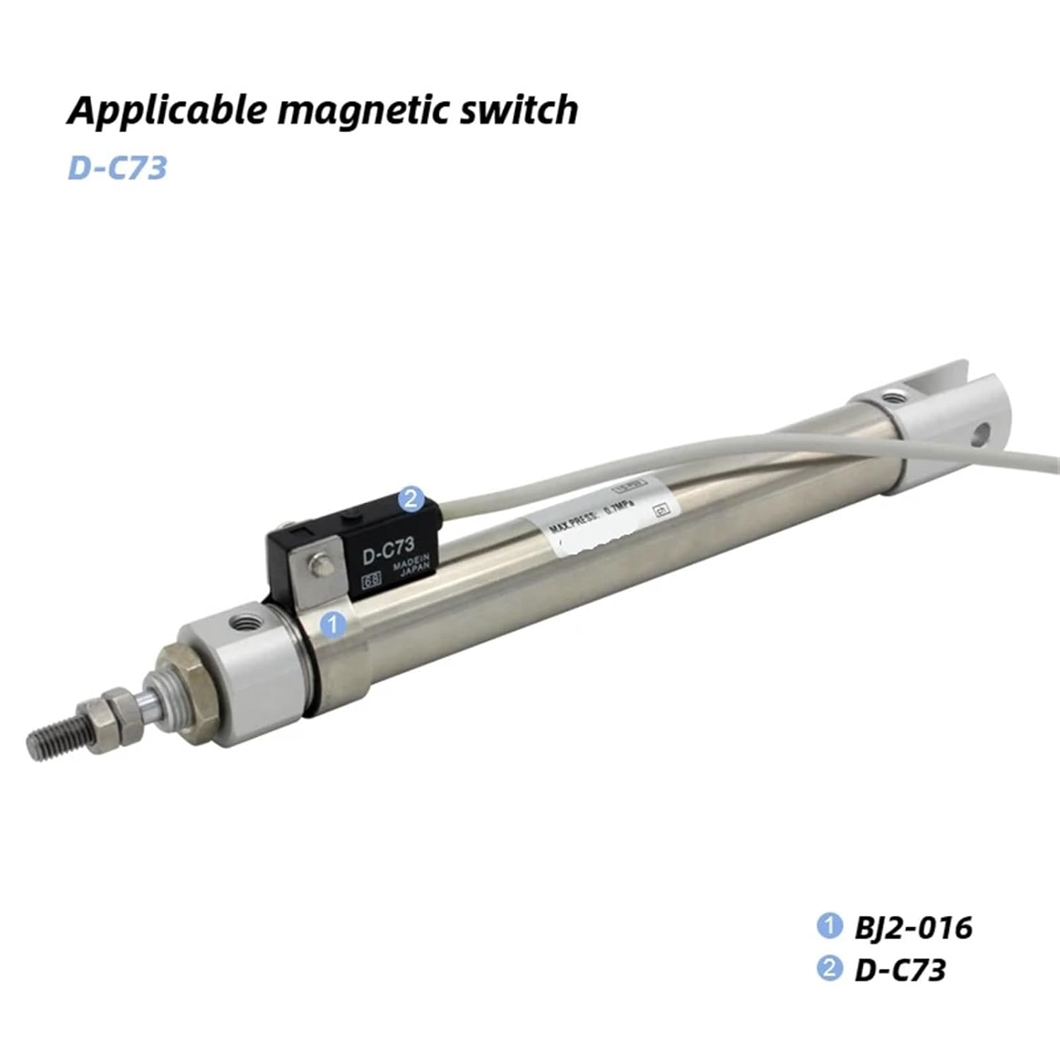 Double Acting Cylinder CDJ2D10 mini Pneumatic Single Rod CDJ2D10-50-B CDJ2D10-20-B(CDJ2D10-5-B)
