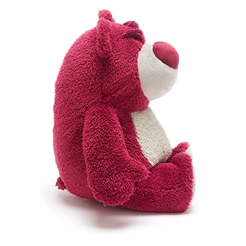 Disney Store Offizielles großes Kuscheltier Lotso Knuddelbär, Toy Story, 32 cm, Kuscheltier des Flauschigen Bösewichts mit Stickereien und weicher Oberfläche