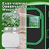Green Hut Grow Tent 24"x24"x48" 600D Mylar Hydroponic Indoor Grow Tents with Observation Window, Removable Floor Tray and Tool Bag for Indoor Plant Growing 2x2 #3