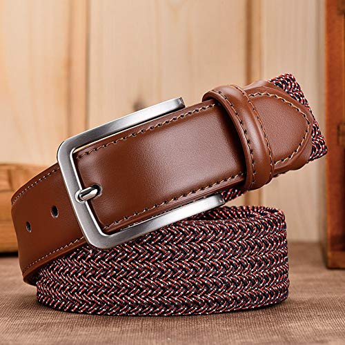 Ceinture tressée extensible amant cadeau unisexe en cuir