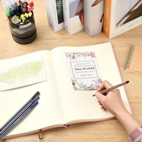 Craftdady Leather Soft Cover Journal Notebook 1 PCS 300 Pages Pink Notebooks for Work Journal for Men Women 11.34"x8.35" Thick Paper Journals for Writing School Home Office Essentials - Image 5