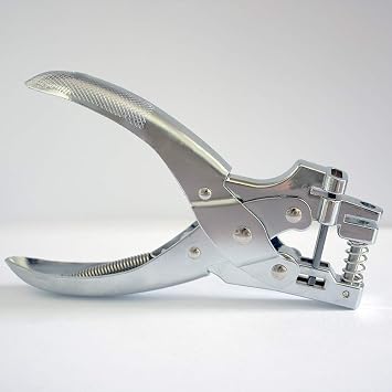 ONESAID Alikeke Punching The Round Hole and The Long Hole Certificate Punching Pliers 2 in 1 for Paper PVC Card ID Card Badge
