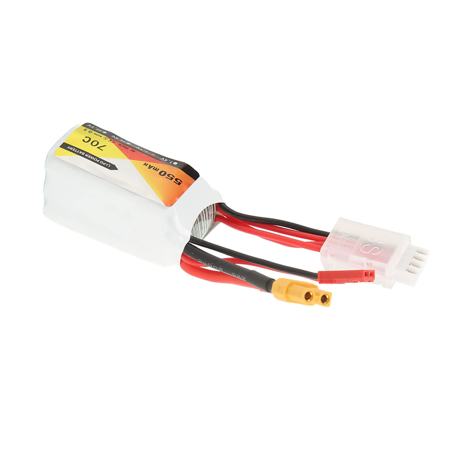 11.1V 550mAh RC Lipo Battery,Portable 70C 3S Lipo Battery with JST XT30 Plug for LS180 RC Racing Car Quadcopter Spare Parts