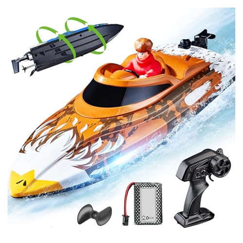 BEZGAR RC Boat, 12 inch Self-Righting Remote Control Boat for