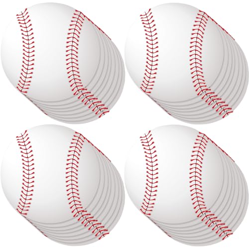 Image of Vuzvuv 60Pcs 6In Paper Baseball Cutouts Party Decor for Wall Bulletin Board