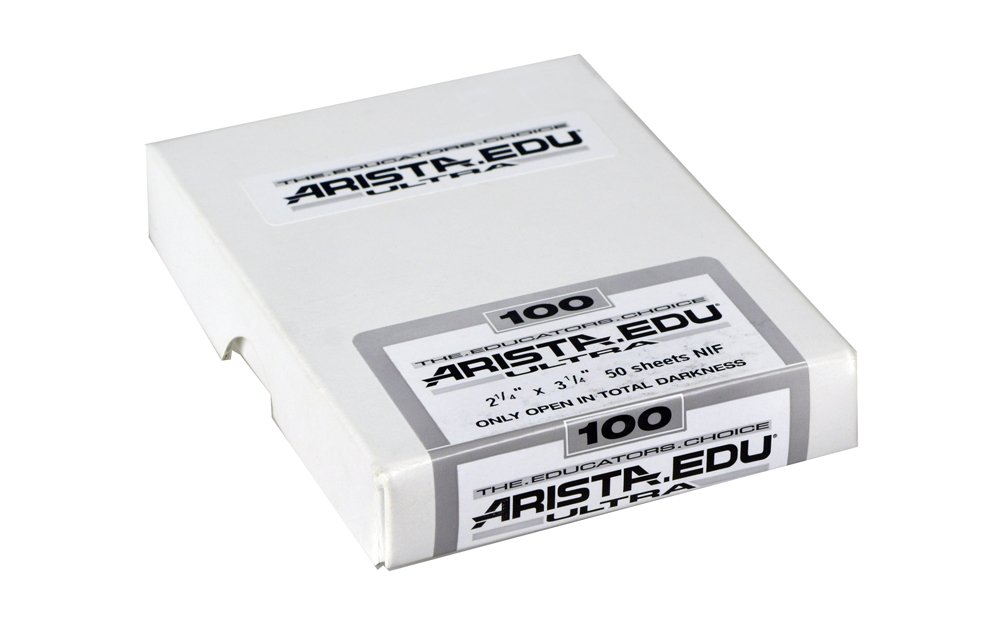 Arista EDU Ultra 100 ISO Black & White Film, 2.25x3.25, 50 Sheets