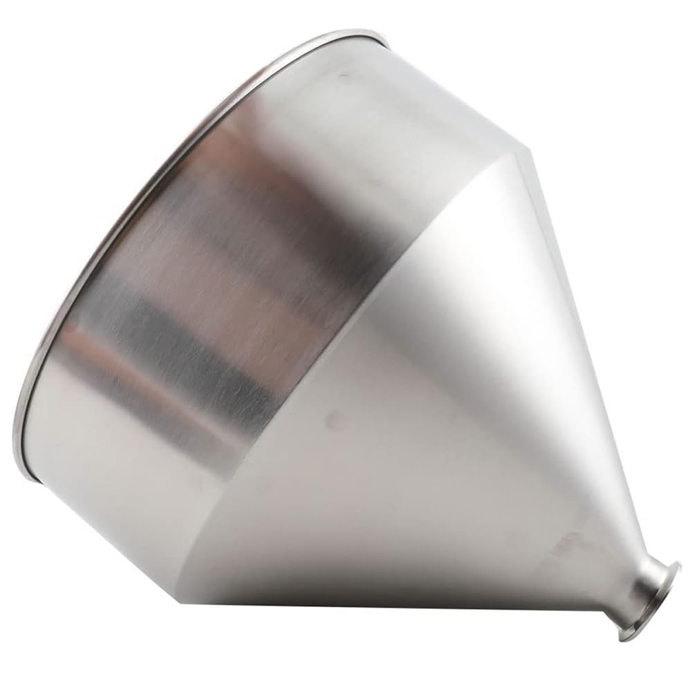10L/2.2 Galón Máquina De Llenado Tolva, Acero Inoxidable 304 Líquido Pasta Tolva De Llenado Embudo De Servicio Pesado Para Agua Aceite Crema Recipiente De Llenado, Plata, 64mm