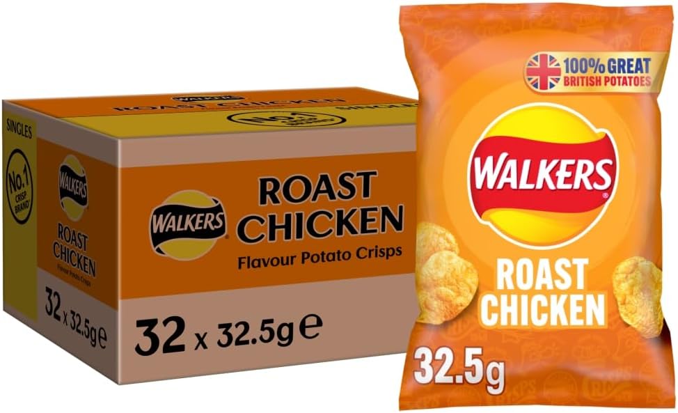 Walkers Roast Chicken Crisps 32.5g (case of 32)