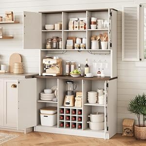 71farmhousekitchencabinetpantrybarcabinetwithstorageandadjustableshelveswinecabinetwith12winerackssideboardcabinetwithlargecountertopforkitchendiningroomoakoffwhite Urban Country Home Decor 71 farmhouse kitchen cabinet pantry bar cabinet with storage and adjustable shelves wine cabinet with 12 wine racks sideboard cabinet with large countertop for kitchendining room oak off white urban country home decor