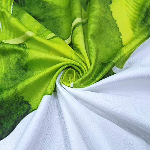 Riyidecor Tropical Leaf Curtain Green And White Plant Palm Tree Rod Pocket Summer Hawaii Watercolor Botanical Banana Tree Nature Living Room Bedroom Window Drapes Treatment Fabric 2 Panels 42 X 63 In #TOP3