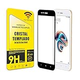  actecom® Protector Pantalla 3D 5D Negro Cristal Templado para XIAOMI MI A1 Completo con Marco 2.5D MIA1