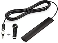 Eightwood Hidden Windshield FM Antenna + DIN to ISO Adapter - Boost Car Stereo AM/FM Reception