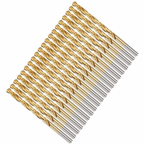 Foret Hélicoïdal 7/32 HSS TiN Lot de 20 Mèches Métal