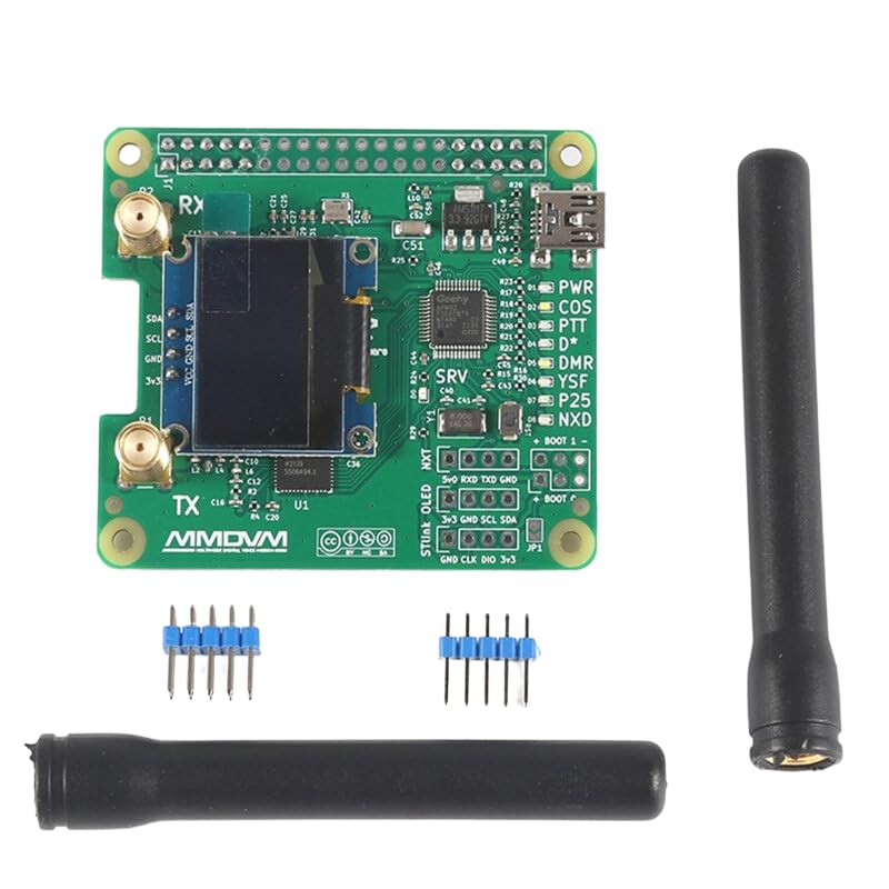 VIDOO HS_Dual_Hat RX TX UHF VHF Płyta Hotspot + Antena + Wsparcie P25 DMR YSF NXDN dla Raspberry pi-Z Wyświetlacz Ekran + USB