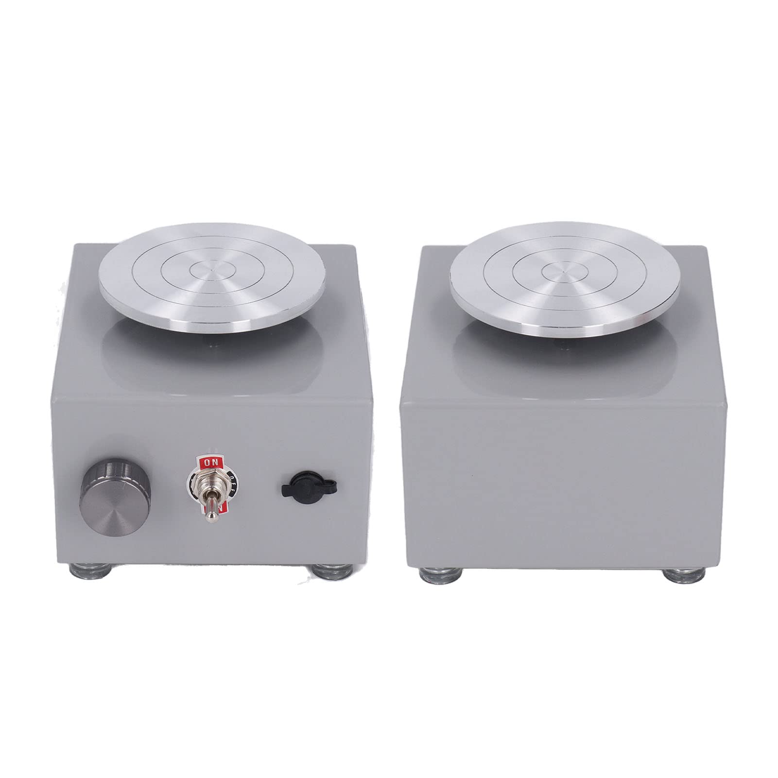 Mini-Töpferscheibe, 2000 U/min, Geschwindigkeit Einstellbar, für Kinder, Grau, Kleine Schulunterrichts-Töpferradmaschine, 100 Bis 240 V, Elektrische Kleine Töpferscheibe mit Rostfreiem(#2)