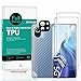 Ibywind [2 Piezas], Protector de Pantalla para Xiaomi Mi 11 5G/Mi 11 Pro 5G,con Metálico Protector de Lente de Cámara,Atrás Pegatina Protectora Fibra de Carbono,[Admite la función de Huella Digital]