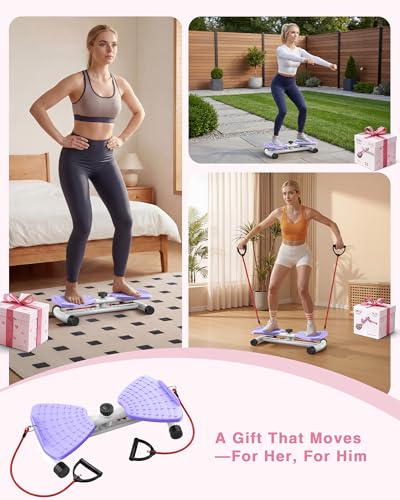 SolidFit Waist Twister Exercise Board w/ 326-Lb Weight Capacity and Non-Slip Surface (Purple or Light Pink) 19 + 50% Off Code 4MH2VYFD - image 5