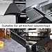 25Inch Kitchen Silicone Stove Counter Gap Cover, Easy Clean Heat Resistant Wide & Long Gap Filler, Seals Spills Between Counter, Stovetop, Oven, Washer & Dryer, Set of 2 (Black)