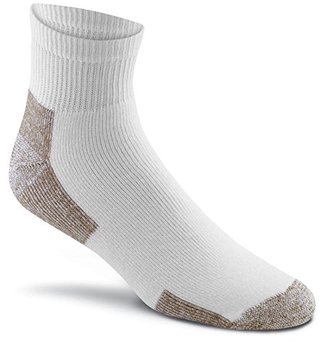 FoxRiver Cotton Work Quarter Crew Cut Socks Value Pack (3 Pair), Large, White
