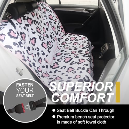 Image of Car Seat Cover Protector Front Seats,for Gym Workout,Running,Swimming,Beach and Hiking,Waterproof Sweat Towel Bucket Seat Covers for Trucks SUV Jeep (Leopard Print)