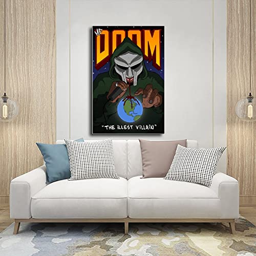 Yezlh Mf Doom Posters Rapper Canvas Poster Wall Art Decor Print Picture Paintings For Living Room Bedroom Decoration Unframe: 16X24Inch(40X60Cm) #TOP4