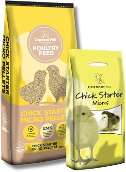 Copdock Mill Growers Pellets Chick Starter Feed, 20kg - Premium Quality Complete Chick Feed to Follow Chick Crumb