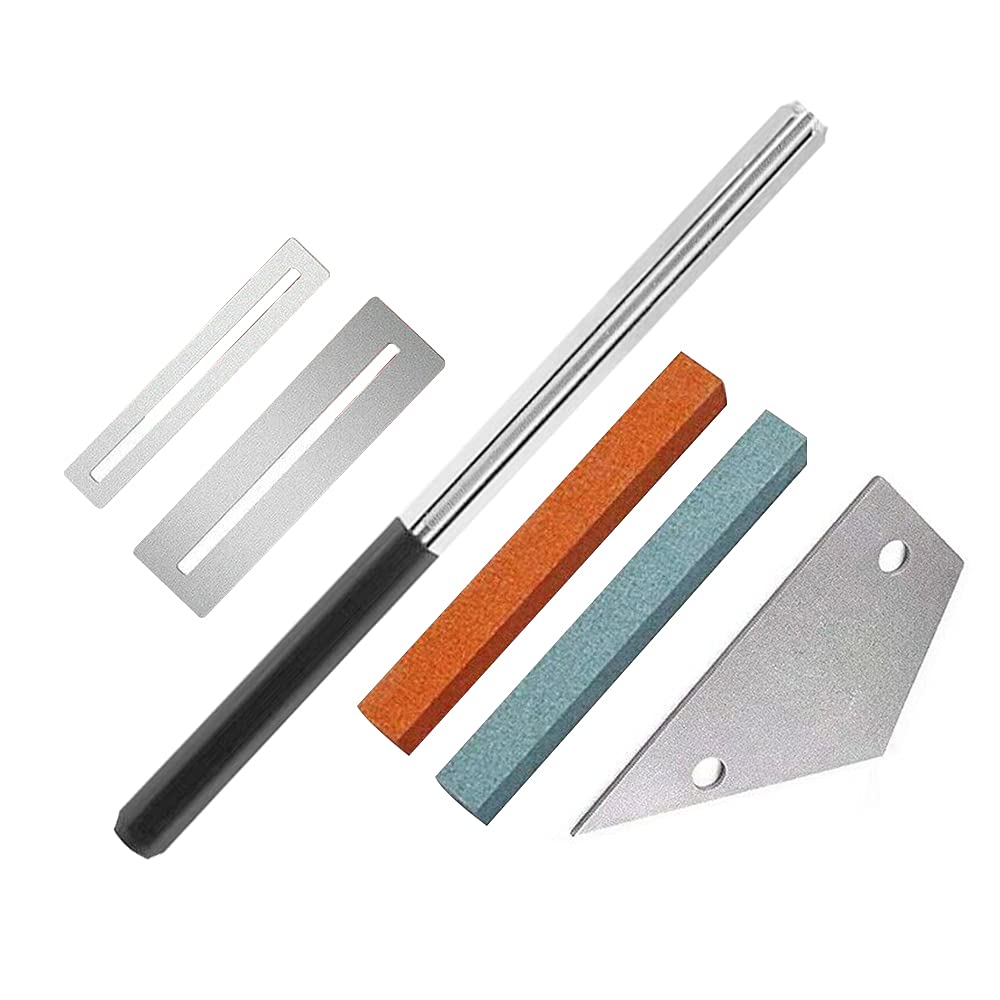Guitar Luthier Tool, Domary 6Pcs Guitar Luthier Tool Kit Fret Crowning File Dressing Rocker Fingerboard Guard Grinding Stone