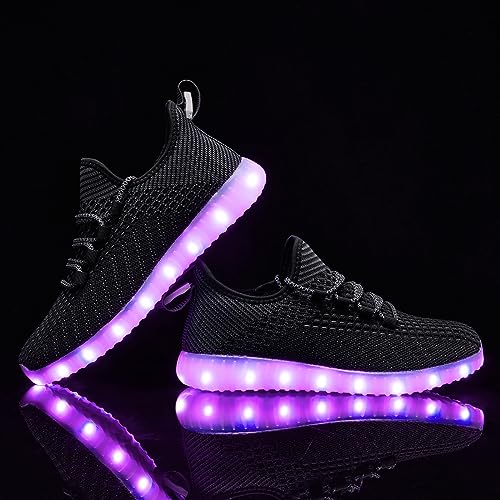 Bosenhulu Light Up Shoes For Women Men Usb Charging Led Shoes Adult Halloween Dancing Glowing Luminous Trainers Mesh Upper Flashing Sneakers thumb #8