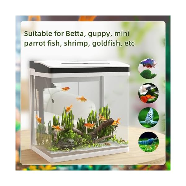 PawHut Aquarium 28L Glass Fish Tank w/Filter, LED Lighting, Water Pump - Image 4