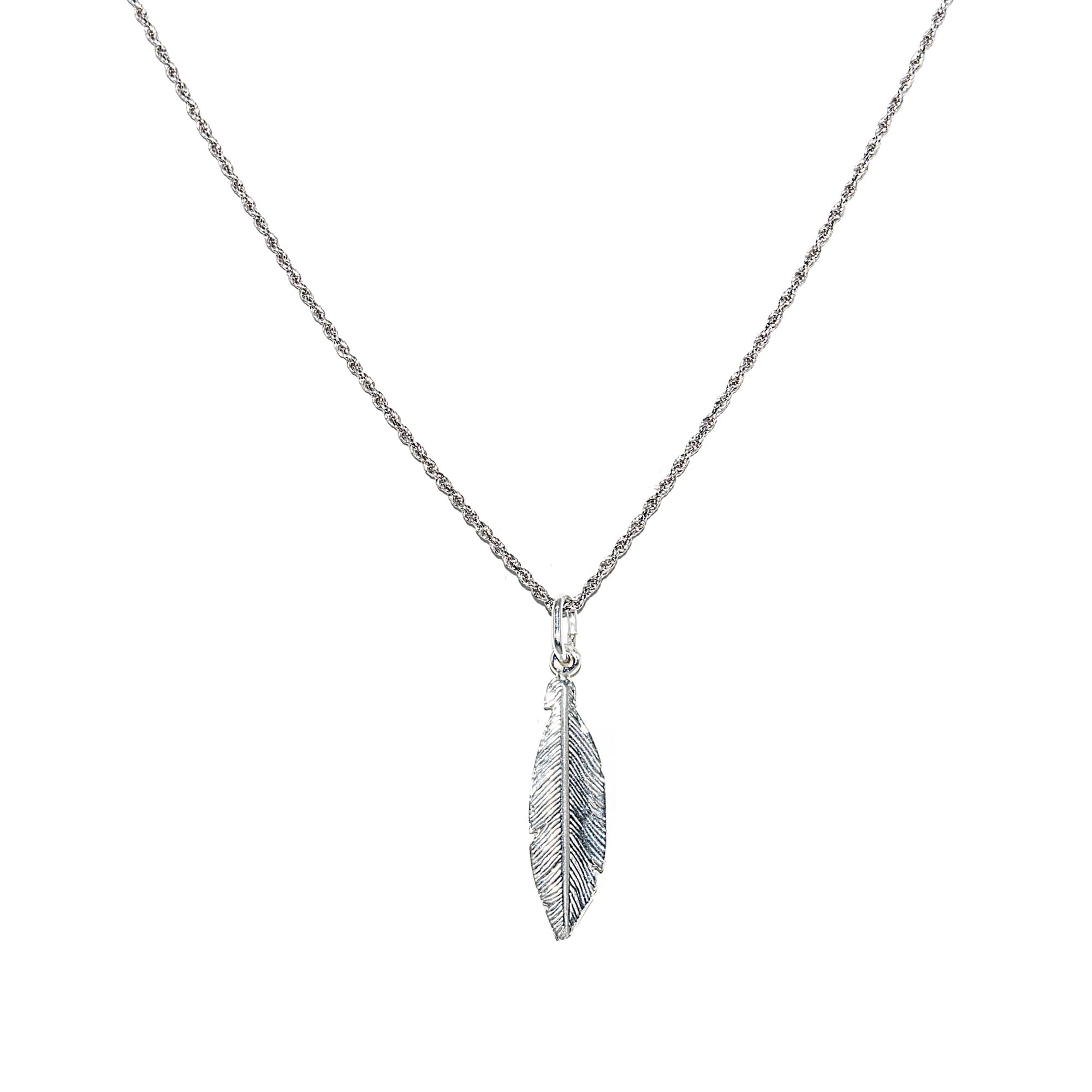Diamond-Cut Kette Halskette 1,2 mm mit Kreuzanhänger und Feder 925 Sterling Silber Damen/Herren Halskette