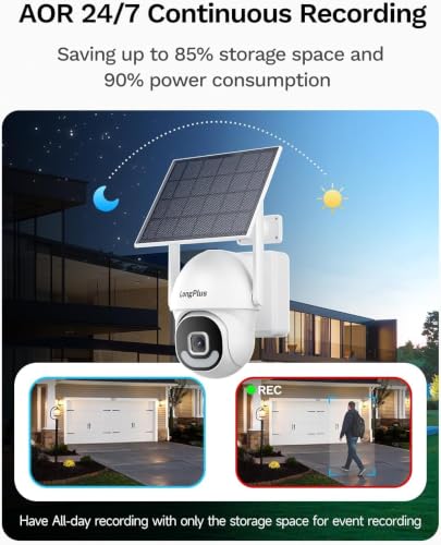 Image of 3K Solar Security Cameras Wireless Outdoor, 2 Cam-Kit, No Subscription | 3K color night vision, 360 view, Powerful 8W solar panel, One-click pairing, No subscription required, 2 camera kit