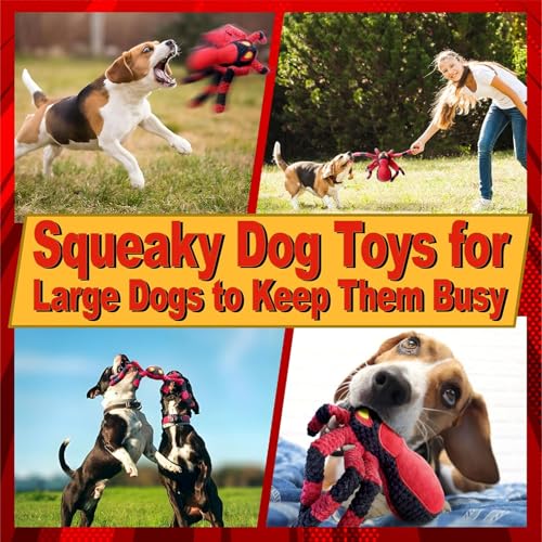 LEGEND SANDY Großes Hundespielzeug, um sie beschäftigt zu halten, interaktives Hundespielzeug, quietschendes Knistern von WarPuppy Spielzeug