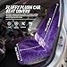 I3DIDEA 1 PCS Fluffy Car Seat Cover, Plush Fuzzy Fur Seat Protector for Winter, Universal Soft Faux Sheepskin Car Seat Cushion for Women Girls Interior Accessories (Purple)