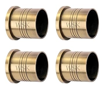 WSK Brass Antique Solid Curtain Brackets Rod Clamp for 1 Inch, Pack of 4 Pcs F569(AL)-002