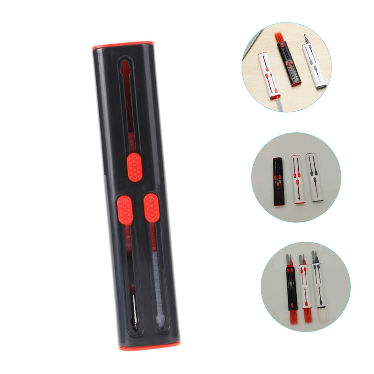 BRIGHTFUFU 5 1 Cleaning Tool Brush Earphone Cleaning Brush Keyboard Cleaning Brush Earphone Cleaner Earphone Cleaning Tool Paintbrush Cleaner Headphone Cleaner Earbuds Cleaner Black Flocking