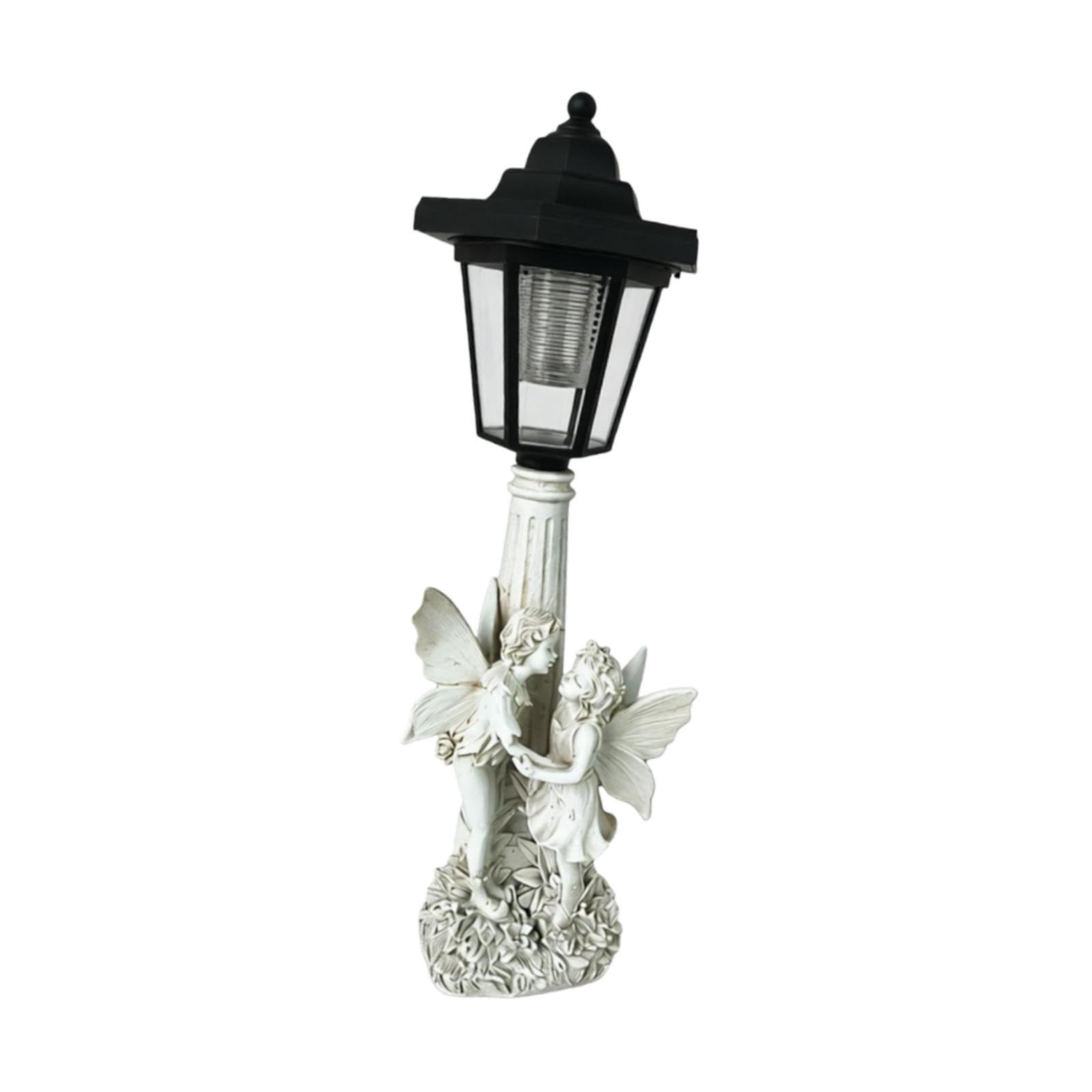 Statue solaire lumineuse Sharplace : sculpture fée décorative pour jardin et balcon