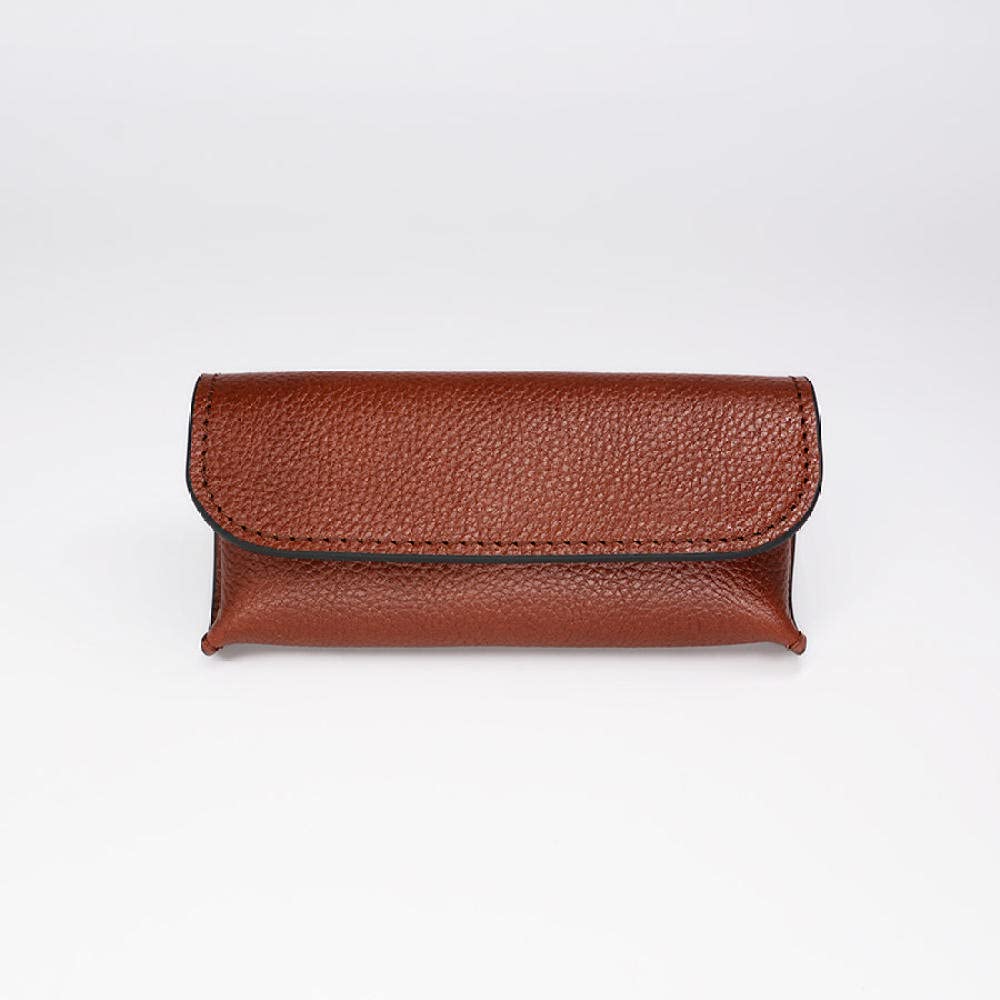 Brillenetui Sonnenbrillen Etui Glasses Case Sunglasses Case Ledergläser Fall, Tragbare Frauen, Rindsleder, Sonnenbrille, Aufbewahrungsbox, Brille Tasche Für Männer-Kastanienbraun