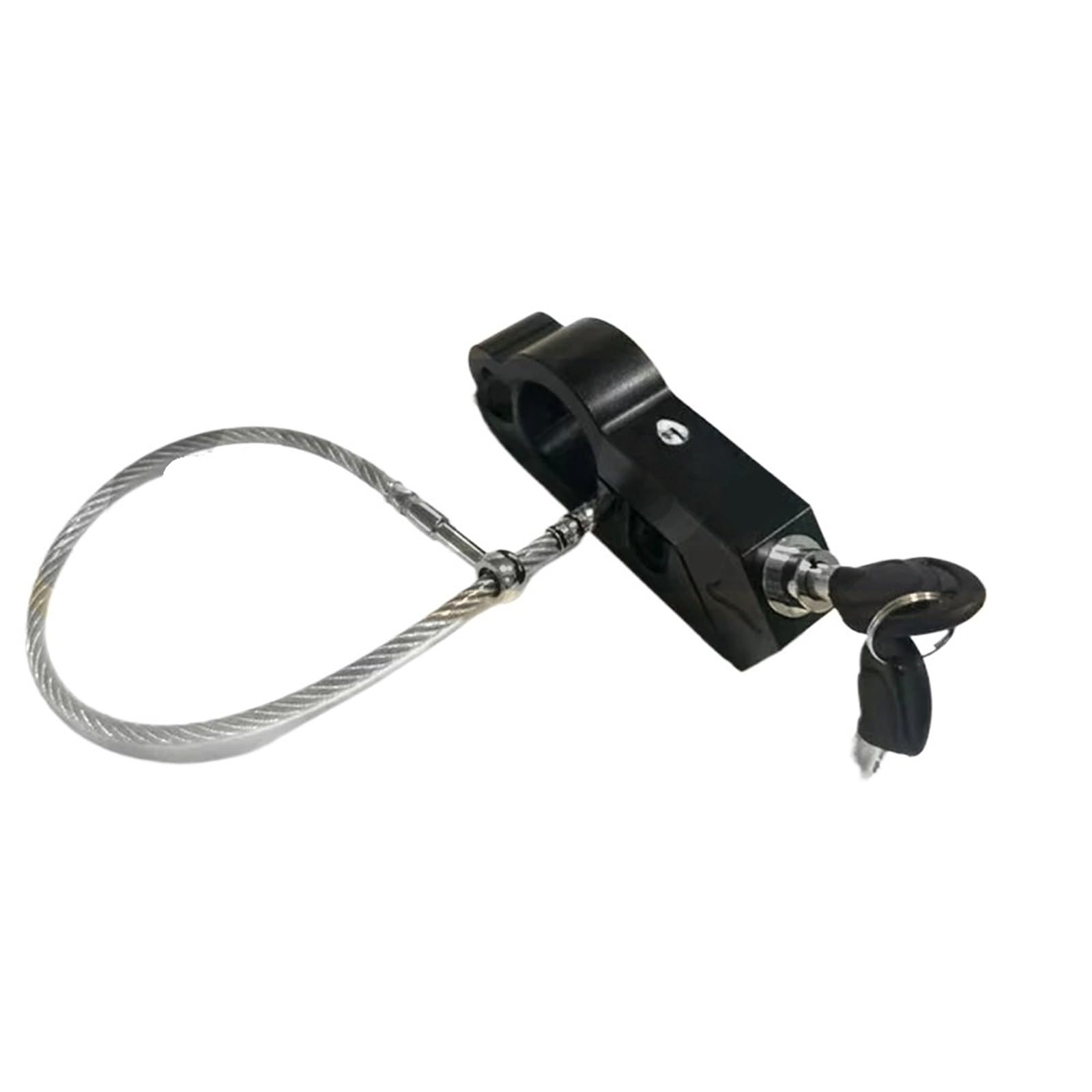 Hdrtcbu Black Chain Lock Motorcycle Handlebar Helmet Lock Anti-Theft Security Brake Handle Imitating Steal Motorbike Lock(Black)