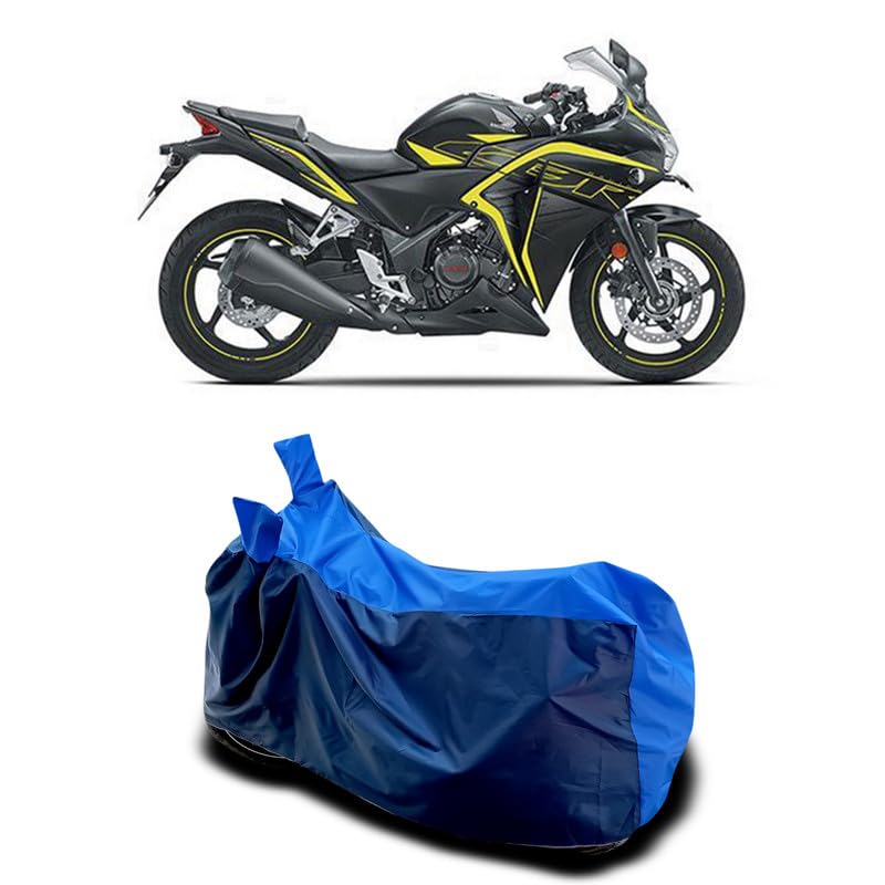 Image of DUFFEL-Two Wheeler Bike Body Cover Compatible for Cbr250r Heat Protectio /UV-Rays /Birds Dropping /DustProof /Waterproof All Variants [Nevay Blue]