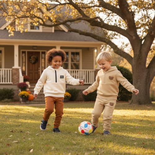 Image of YOUNGER STAR Toddler Baby Boy Girl Clothes Fall Winter Outfits Long Sleeve Hoodie Sweatshirt Sweat Pants Cotton Sweatsuits