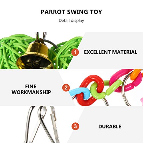 POPETPOP Conjunto de 13 PeÃ§as de Brinquedos para PÃ¡ssaros Brinquedos de Gaiola para PÃ¡ssaros Brin