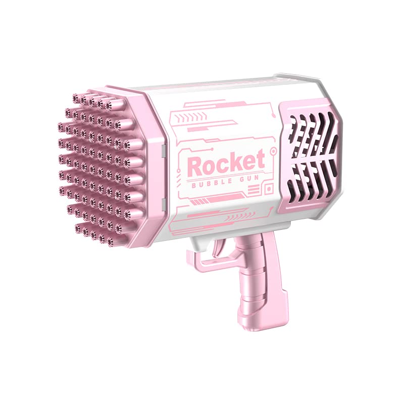 Wuwe Bubble Machine，69-Holes Bubble Guns with Thousands Bubbles and Colorful Lights, Cool Outdoor Toys Fun Easter Gifts for Toddler Kids and Adult