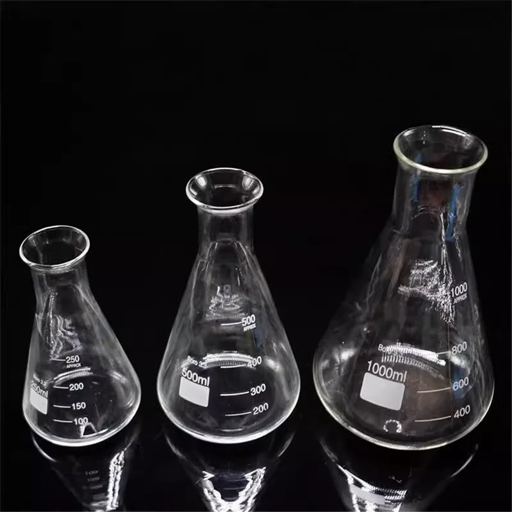 Laborausstattung und -bedarf Verdicken Glas Erlenmeyerkolben Labor 3, Hohe Temperatur Widerstand Mess