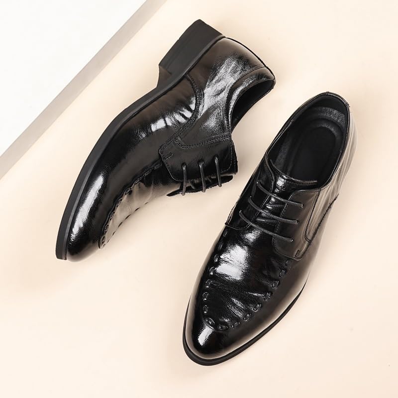Men's Business Casual Leather Shoes Soft Sole Formal Pointed Toe Shoes Fashion Men Comfortable Lace Up2