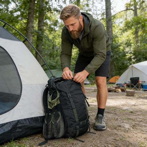 Organizador de viaje para zapatos plegable con malla transpirable de fácil acceso 3